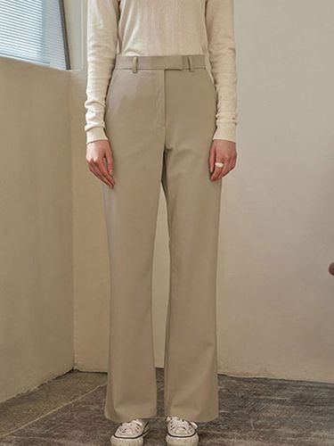 SI PT 7023 Long Wide Slacks_Sand Beige - Siyazu - Modalova