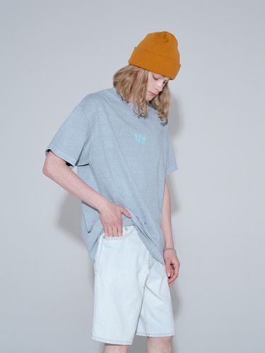 Minimal Denim Half Pants Ice Blue - V2 - Modalova