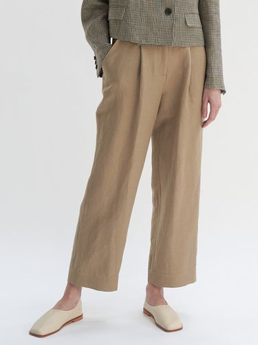 Wool Linen Pants_Beige - tetu - Modalova