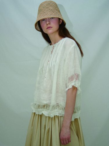 Georgette Lace Blouse - VIA PLAIN - Modalova