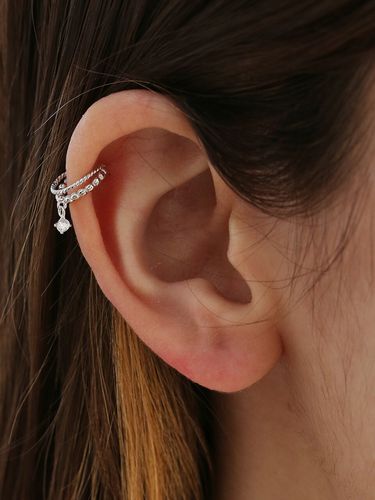 Star cubic layered ear cuff C015 - LAZYDAWN - Modalova