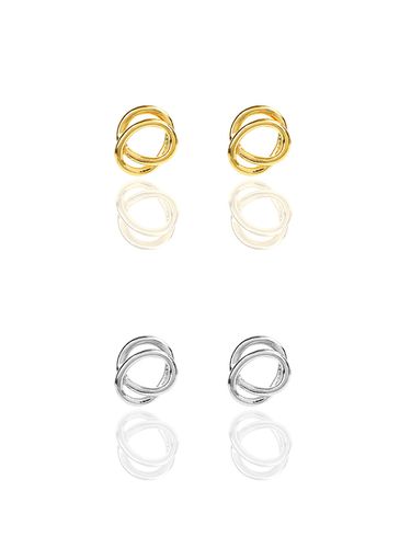 Double circle earring E031 - LAZYDAWN - Modalova