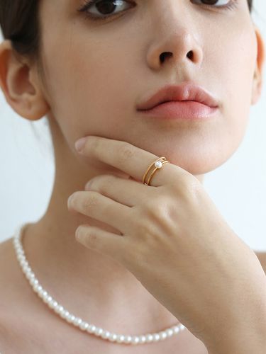 Pearl pointed ring R022 - LAZYDAWN - Modalova