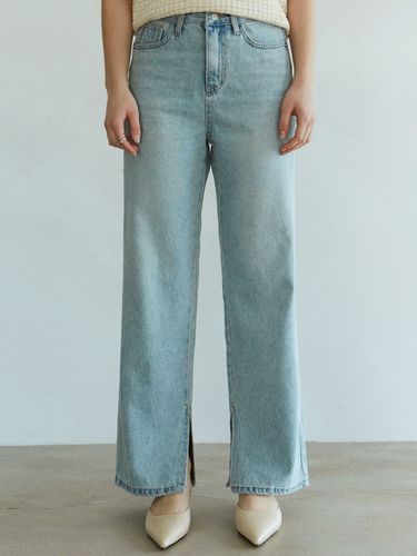 Slit Washing Wide Jeans_Light Blue - YAN13 - Modalova