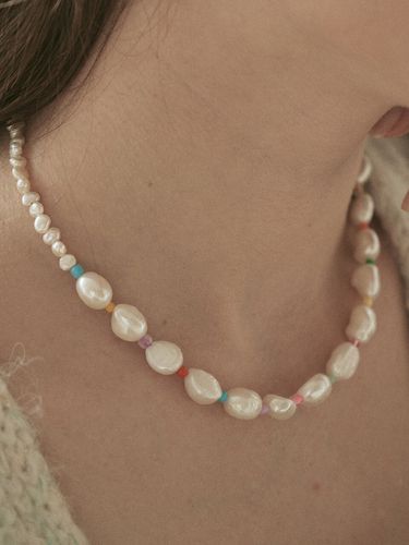 Colorful Pearl Necklace - Sophiamor - Modalova