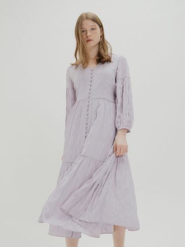 WRINKLE SHIRRING DRESS_LIGHT VIOLET - ouel - Modalova