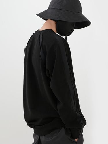 Tape Raw Cut Sweatshirt_Black - DGNAK12 - Modalova