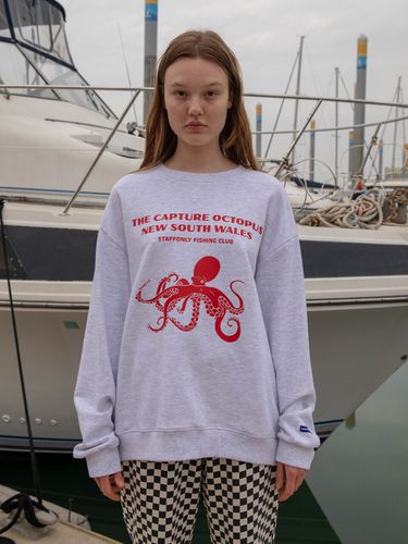 Octopus Sweatshirt_Melange White - STAFFONLY - Modalova