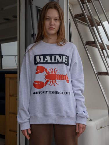 Maine Sweatshirt_Melange White - STAFFONLY - Modalova