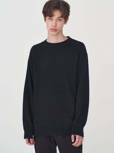 Oversized Wool Round Neck Knit Sweater - V2 - Modalova