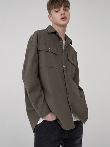 Oversized Minimal Denim Trucker Jacket - V2 - Modalova