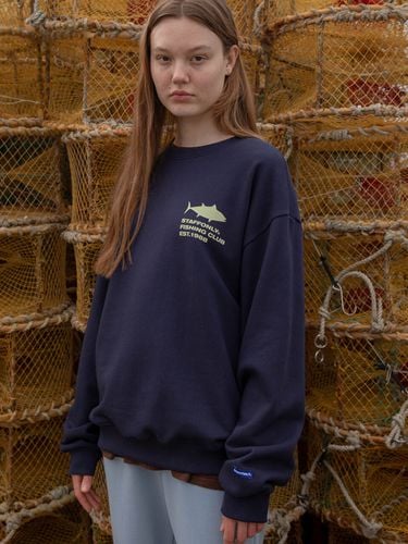 Fish Sweatshirt_Navy - STAFFONLY - Modalova