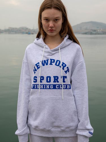 Newport Hoodie_Melange White - STAFFONLY - Modalova