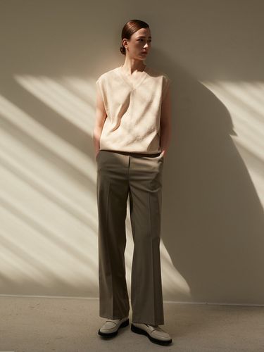 Signature Comfort Wool Pants_Cloud Khaki - AEER - Modalova