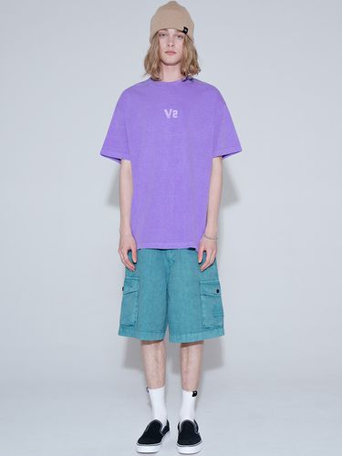 Pigment Washed Cargo Shorts Green - V2 - Modalova