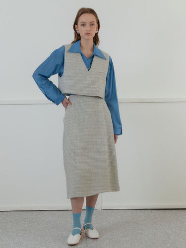 Tweed Skirt_Blue - molto - Modalova