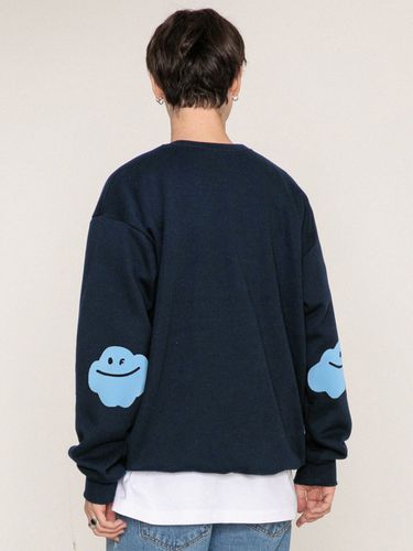 Elbow Cloud Smile Sweatshirt Navy - GRAVER - Modalova