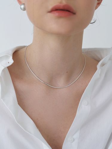 Silver] Thick Flat Chain Necklace - LOVE ME MONSTER - Modalova