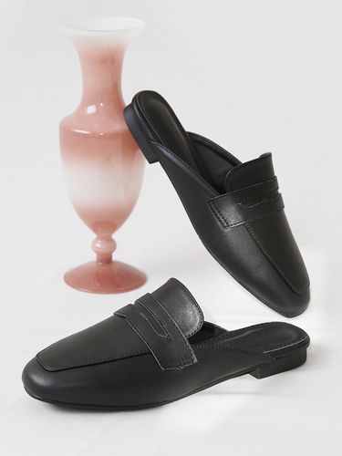 Plaisir Flat Mule Loafer Black - SECONDAILY - Modalova