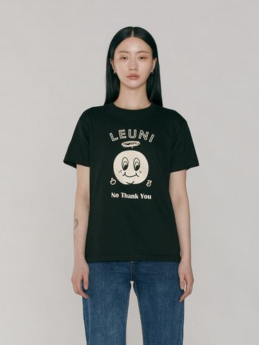 Graphic Boxy T-shirt_Black - LEUNI - Modalova