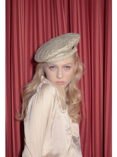 Tweed Beret_ New Gold - poesiedame - Modalova