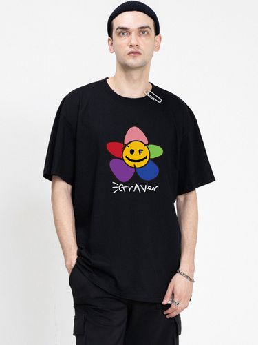 Rainbow Flower T-Shirt Black - GRAVER - Modalova