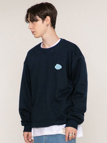 Small Cloud Smile Sweatshirt Navy - GRAVER - Modalova