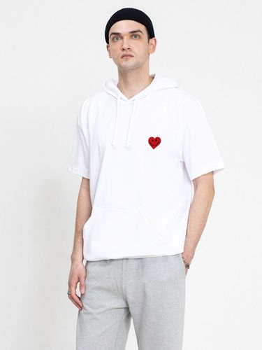 Heart Smile Embroidered Hooded T-Shirt - GRAVER - Modalova