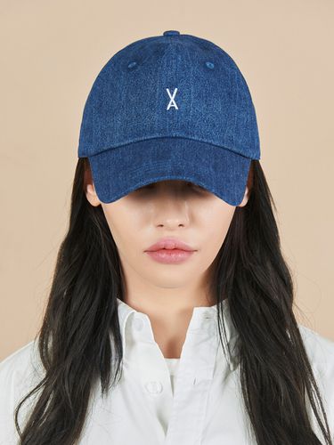 Logo Overfit Chino Denim Ballcap_Indigo - VARZAR - Modalova