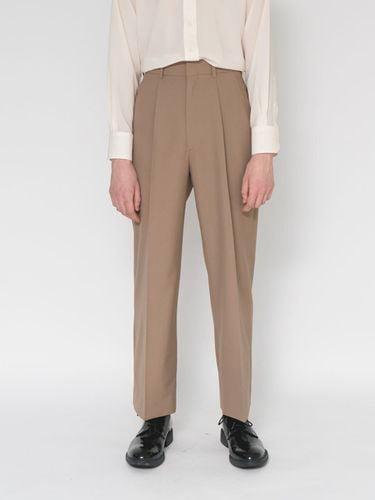 Pintuck Detail Straight Pants Beige - sunnus - Modalova