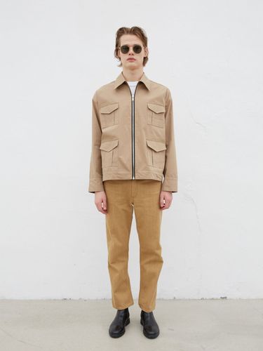 Zipped Beige Shirt Jacket - INPREP - Modalova