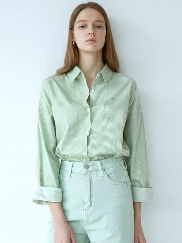 Striped Regular Shirt_Green - NICK&NICOLE - Modalova