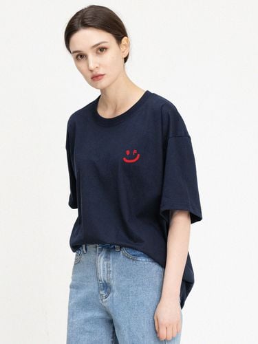 Small Drawing Smile T-Shirt _Navy - GRAVER - Modalova