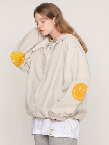 Elbow Dot Smile Windbreaker Jacket - GRAVER - Modalova