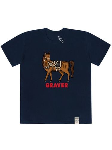 Horse Logo T-Shirt Navy - GRAVER - Modalova