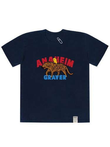 Smile Tiger Logo T-shirt _Navy - GRAVER - Modalova