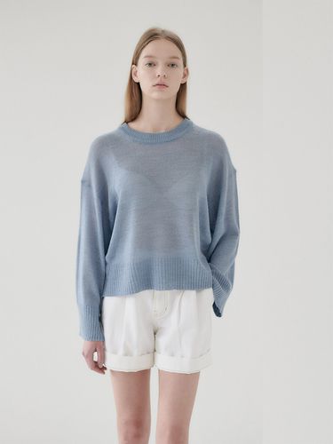 Summer Roomy Cropped Pullover_Blue - NILBY P - Modalova