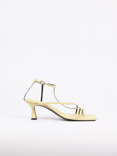 Didie Sandals Leather Yellow - blanc sur blanc - Modalova