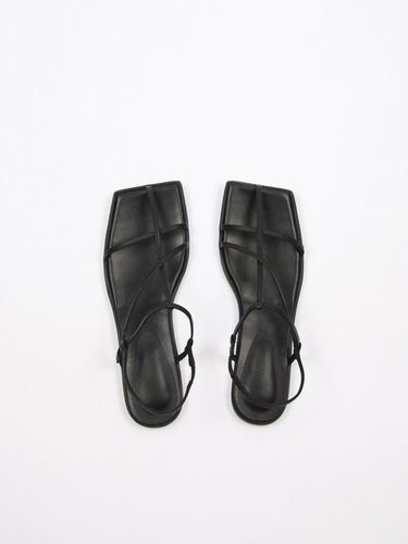 Yves Sandals Leather Black - blanc sur blanc - Modalova