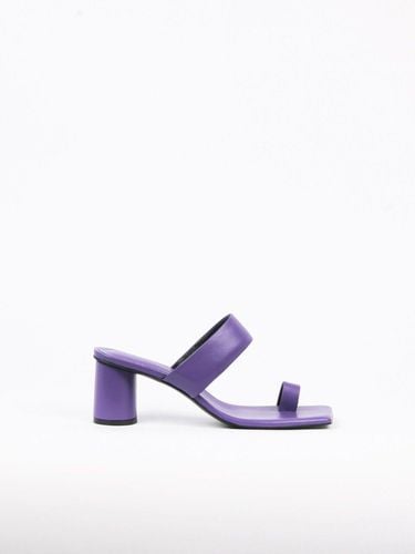 Lana Sandals Leather Purple - blanc sur blanc - Modalova