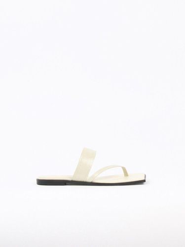 Cheyenne Sandals Leather Croco - blanc sur blanc - Modalova