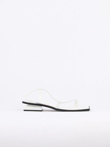 Aida Sandals Leather White - blanc sur blanc - Modalova