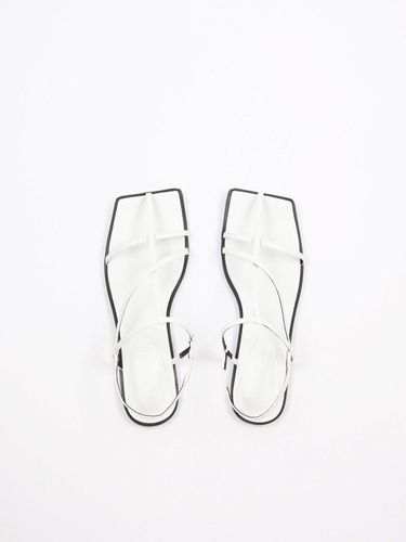 Yves Sandals Leather White - blanc sur blanc - Modalova