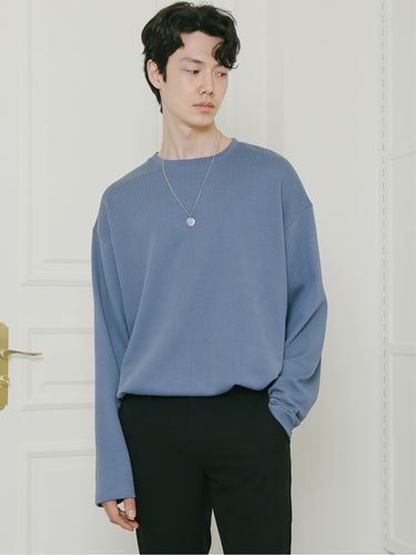 Oversized Fit Waffle Long Sleeve T-Shirt - ESN - Modalova