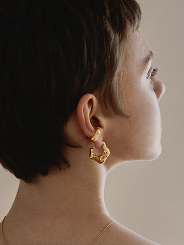 Flint nodule Earring Gold - MARSBOM - Modalova