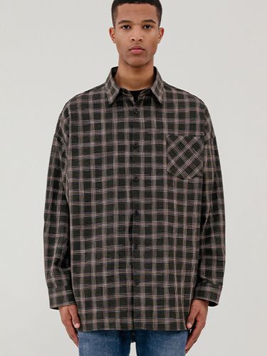 Oversized Check Shirt Khaki - V2 - Modalova