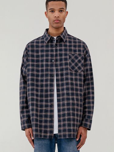 Oversized Check Shirt Blue - V2 - Modalova