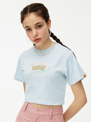 Heart Logo Crop T-shirt [PASTEL BLUE] - ROCCI ROCCI - Modalova