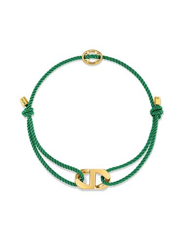 Erite Silver Curve Emblem String Bracelet_Green - hyeres-lor - Modalova