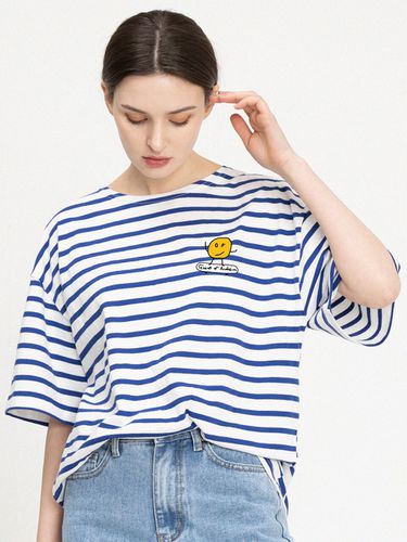 Dote Board Drawing Stripe Short-sleeve _Blue - GRAVER - Modalova